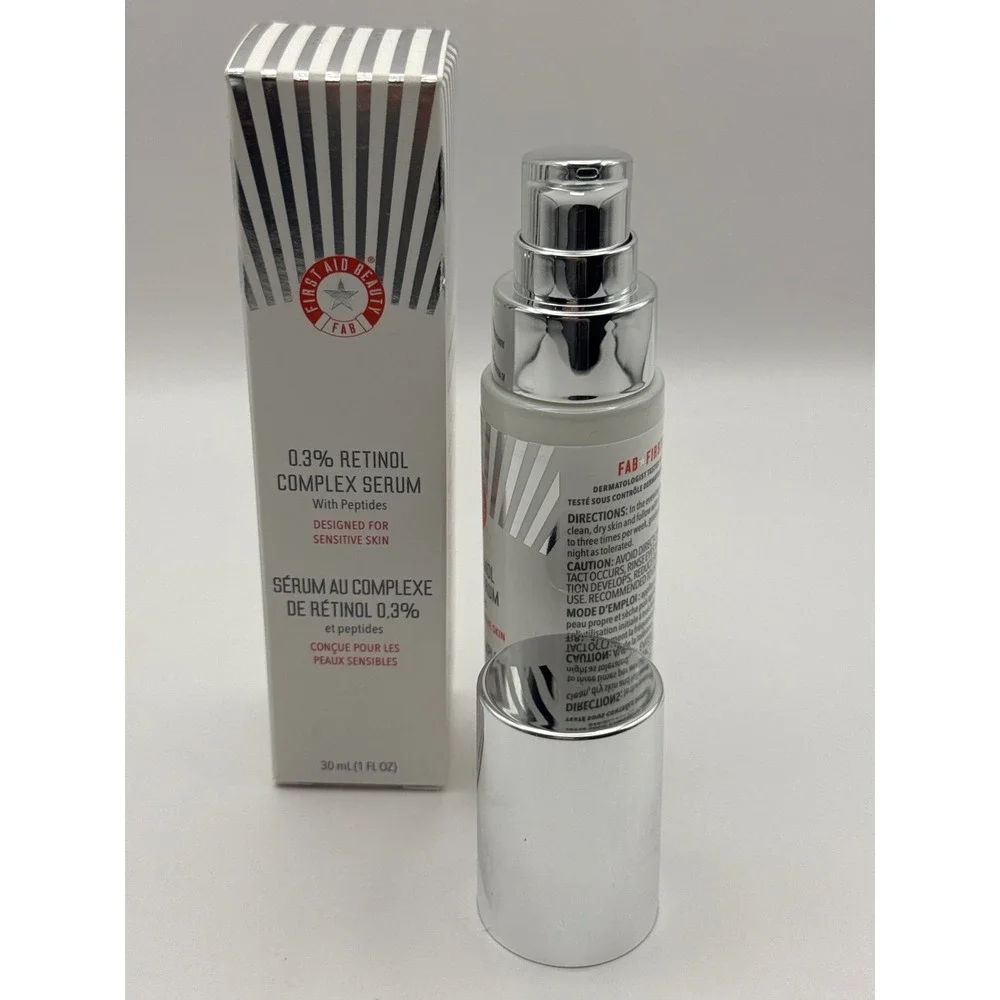 First Aid Beauty 0.3% Retinol Complex Serum with Peptides for Sensitive Skin 1oz